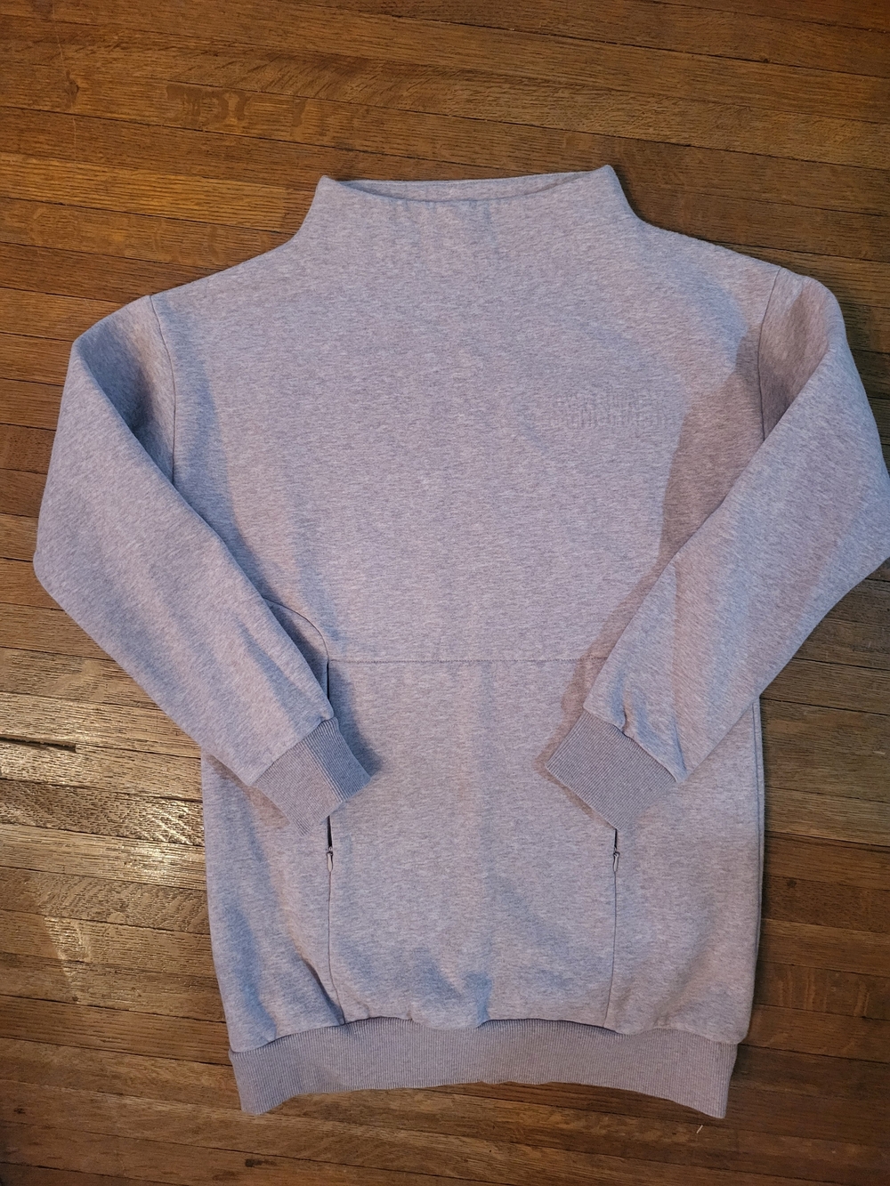 Gymshark Women's Light Gray Cowl Neck Sweater